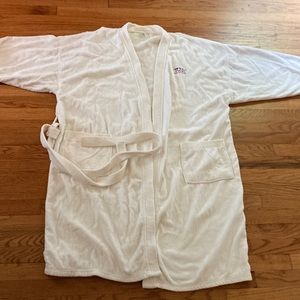 Evian white terry unisex robe